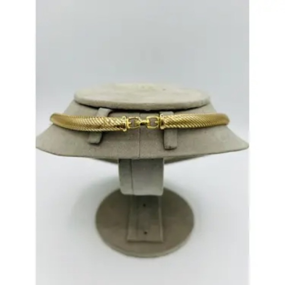 Vintage Dior Necklace Bold Black Enamel Rhinestone Designer Piece - Picture 10 of 14